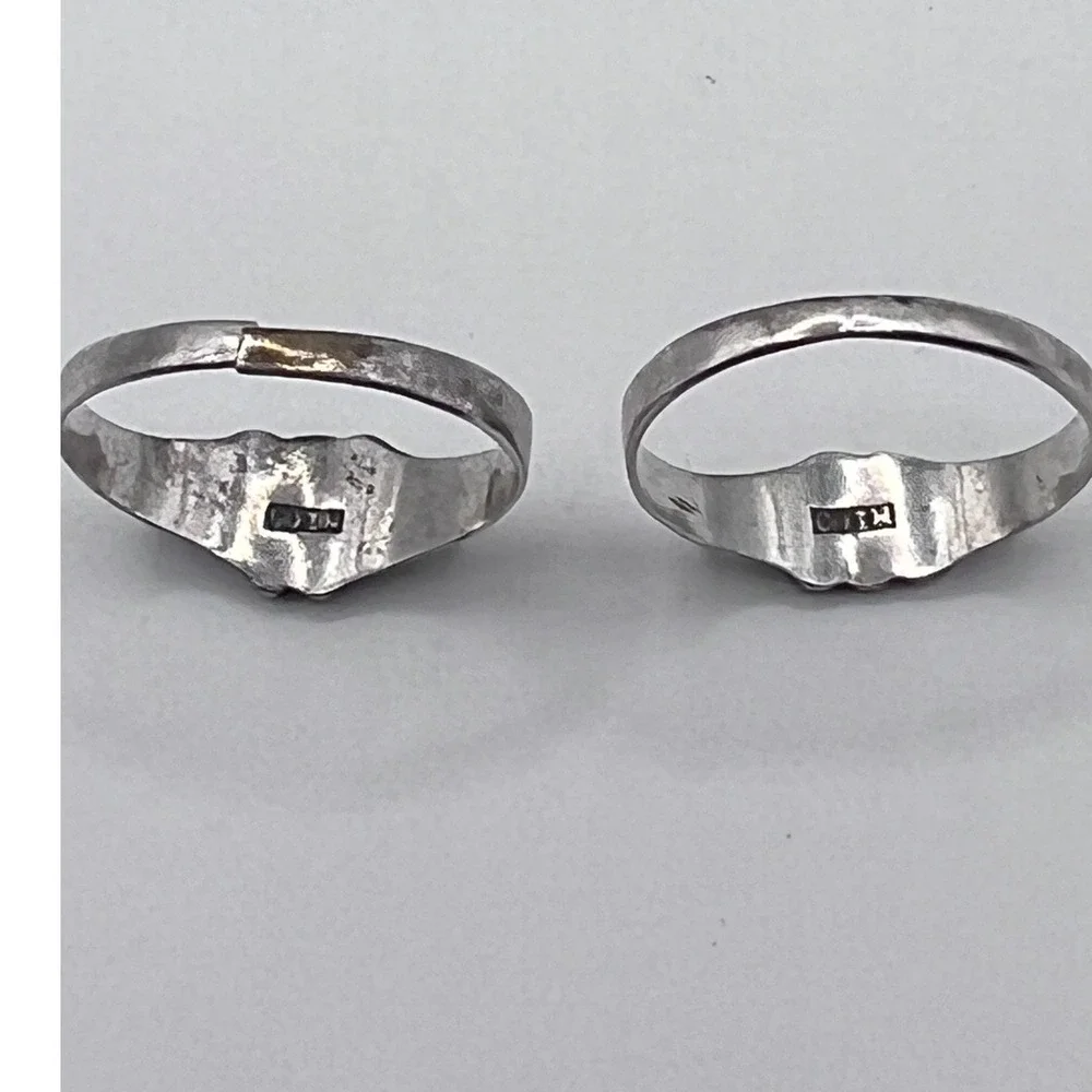 Unbranded Double Heart Coin Silver Rings Womens Size 8.25 Silver Fair Victorian